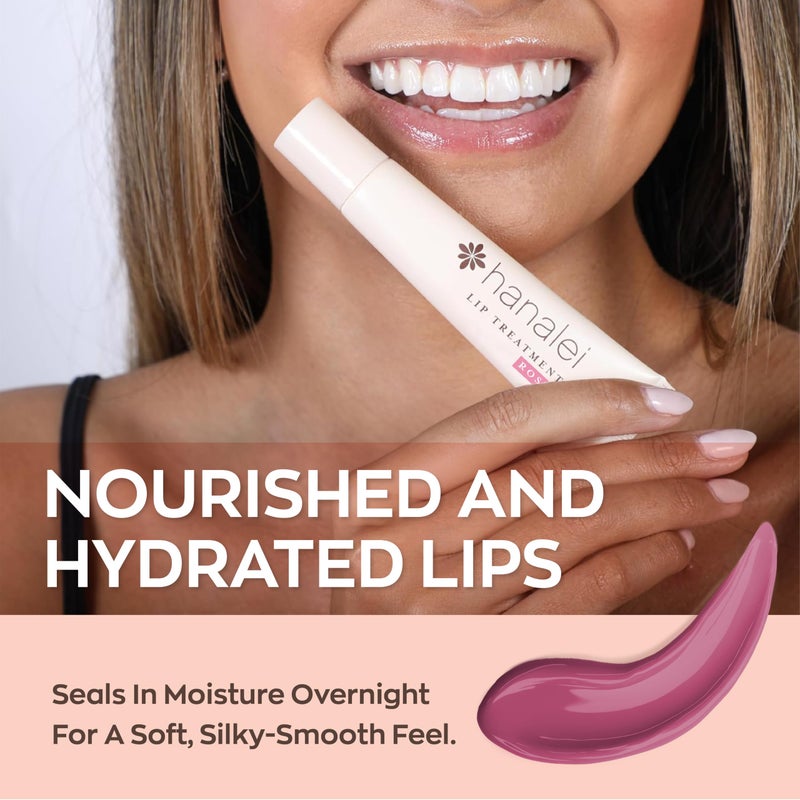 Hanalei Lip Treatment for Dry, Chapped Lips â€“ Intensive Overnight Moisturizer with Kukui Oil, Shea Butter & Grapeseed Oil â€“ Hydrating Balm for Healing Cracks â€“ Rose Pink Tint, 15g â€“ Cruelty-Free - Image 3
